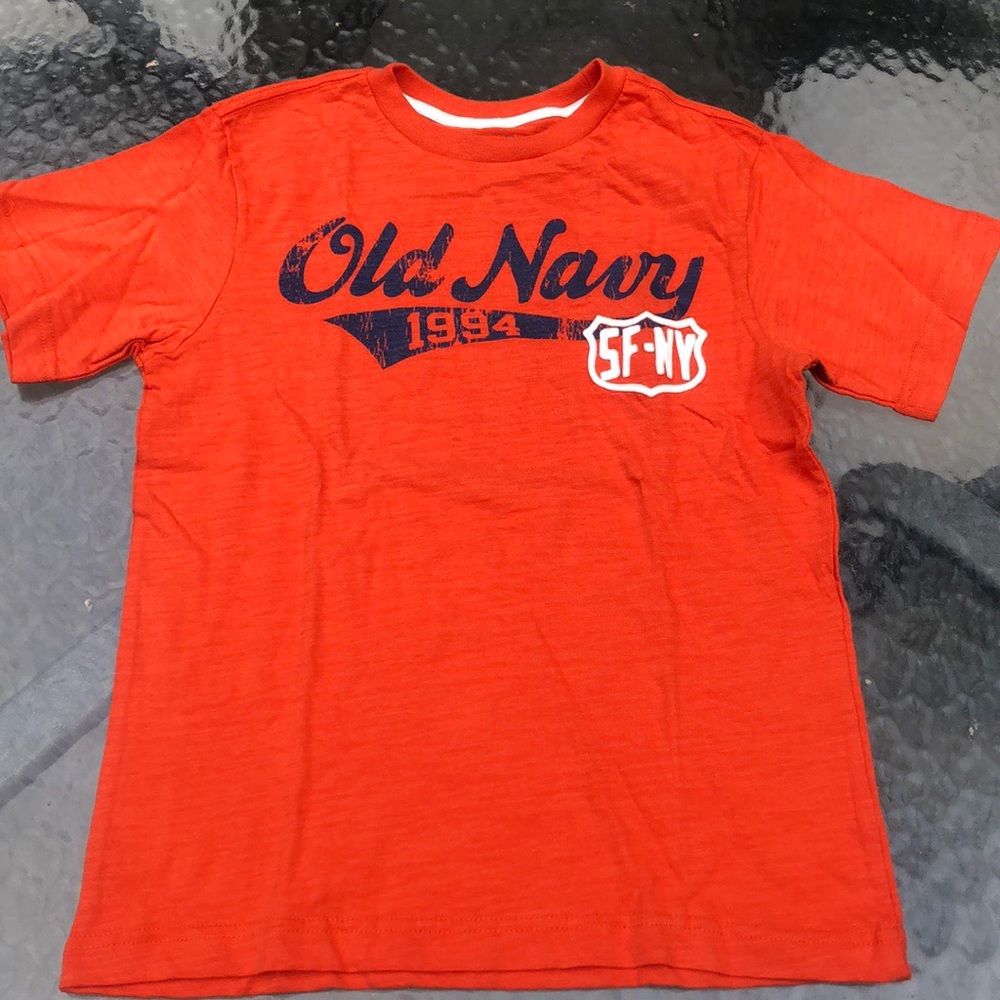 old Navy boys orange graphic tee size large